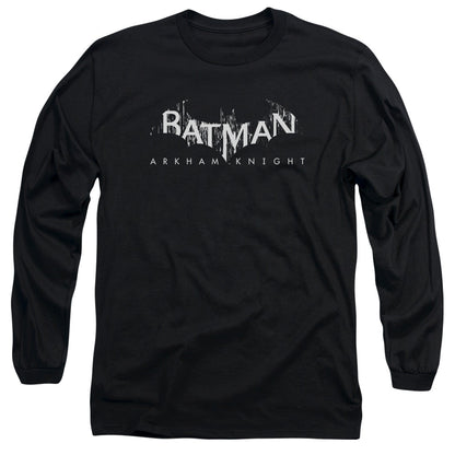 Batman Arkham Knight Ak Splinter Logo Mens Long Sleeve Shirt Black Officially Licensed