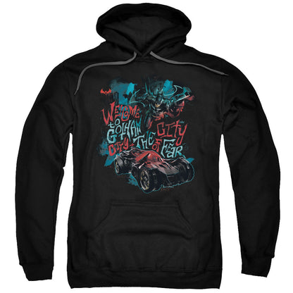 Batman Arkham Knight City Of Fear Mens Hoodie Black Officially Licensed