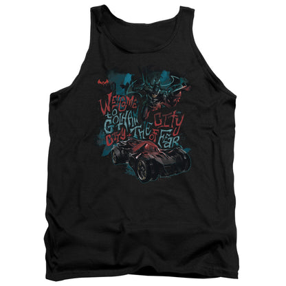 Batman Arkham Knight City Of Fear Mens Tank Top Shirt Black Officially Licensed