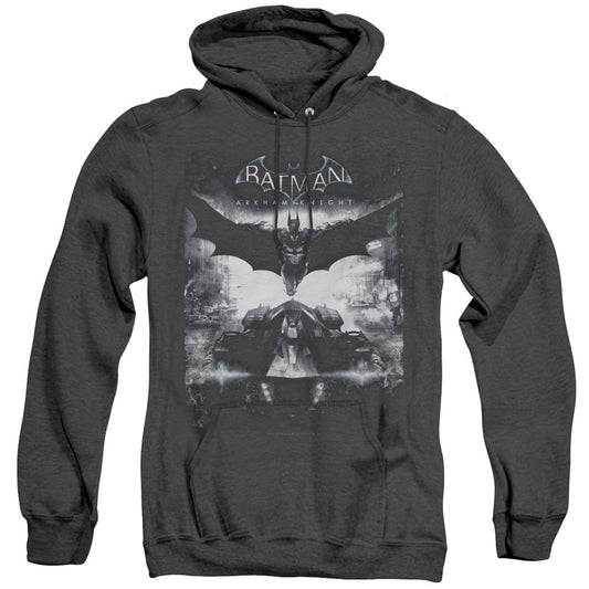 Batman Arkham Knight Forward Force Mens Heather Hoodie Black Officially Licensed