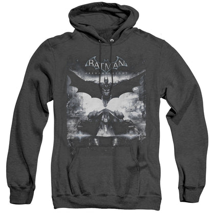 Batman Arkham Knight Forward Force Heather Mens Hoodie Black Officially Licensed