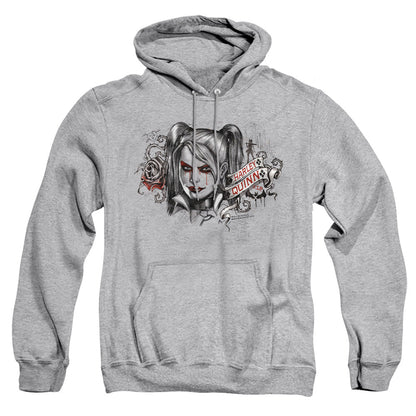 Batman Arkham Knight Hq Sketch Mens Hoodie Athletic Heather Officially Licensed