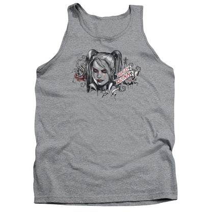 Batman Arkham Knight Hq Sketch Mens Tank Top Shirt Athletic Heather Officially Licensed