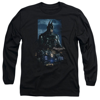 Batman Arkham Knight Batmobile Mens Long Sleeve Shirt Black Officially Licensed