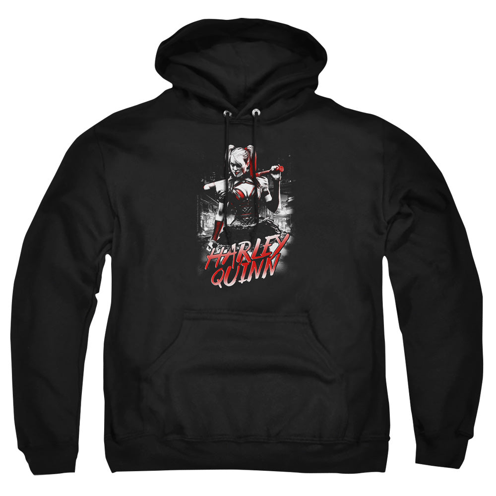 Batman Arkham Knight Quinn City Mens Hoodie Black Officially Licensed