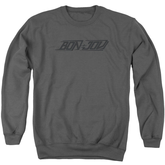 Bon Jovi New Logo Mens Crewneck Sweatshirt Charcoal Officially Licensed