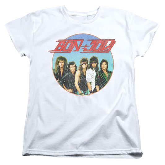 Bon Jovi Bon Sphere Womens T Shirt White