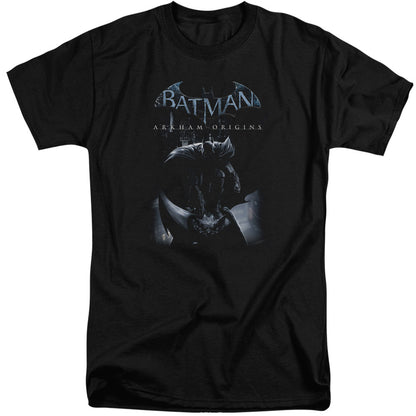 Batman Arkham Origins Perched Cat Mens Tall T Shirt Black Officially Licensed