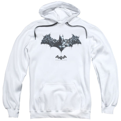 Batman Arkham Origins Bat Of Enemies Mens Hoodie White Officially Licensed