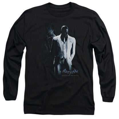 Batman Arkham Origins Black Mask Mens Long Sleeve Shirt Black Officially Licensed
