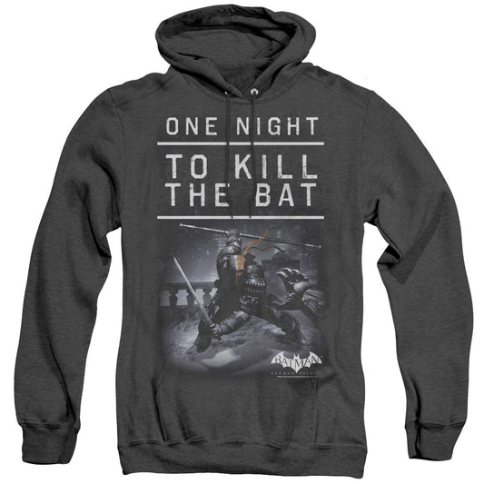Batman Arkham Origins One Night Mens Heather Hoodie Black Officially Licensed