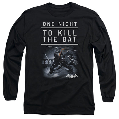Batman Arkham Origins One Night Mens Long Sleeve Shirt Black Officially Licensed