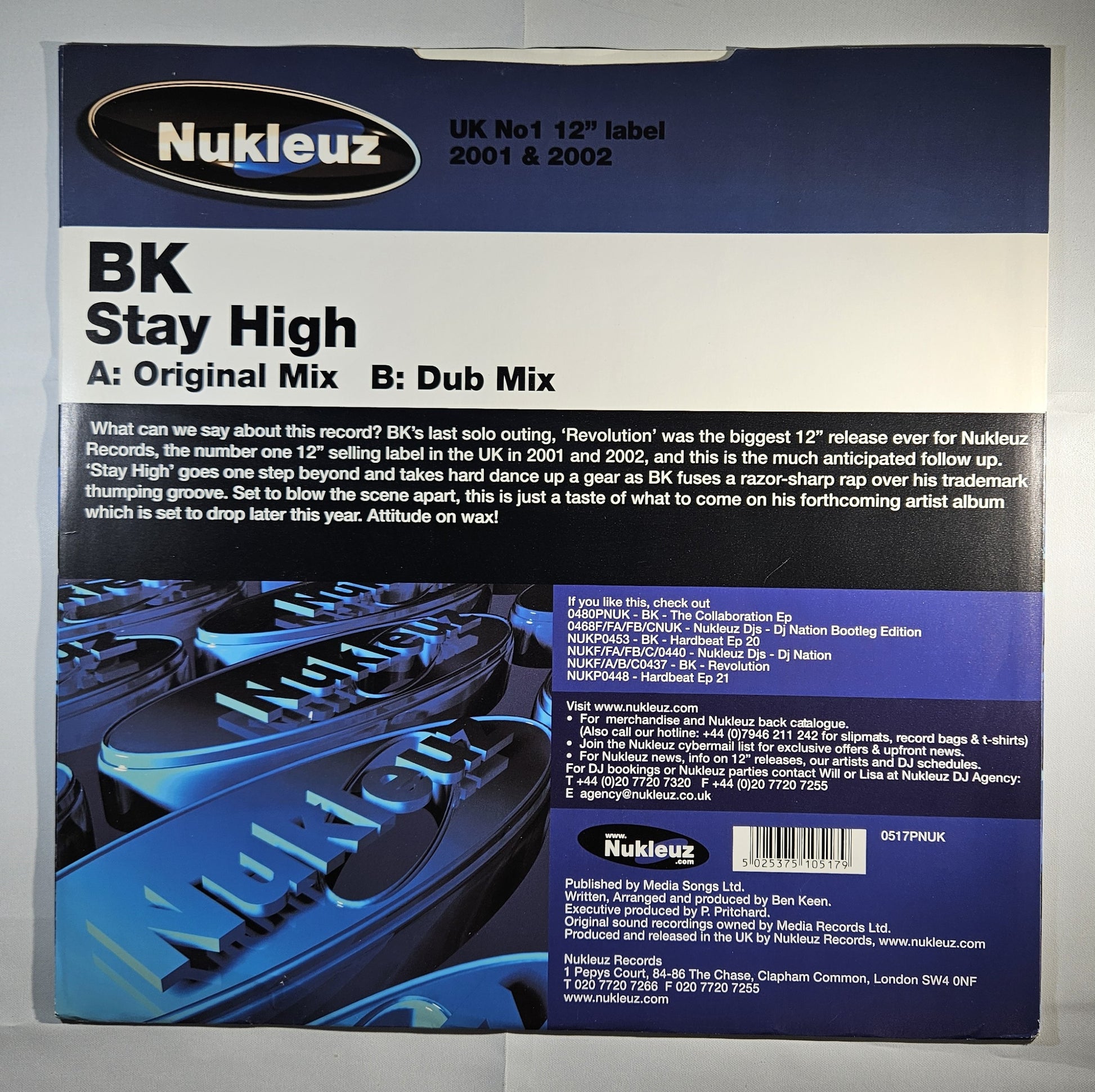 BK - Stay High [2003 Used Vinyl Record 12" Single]