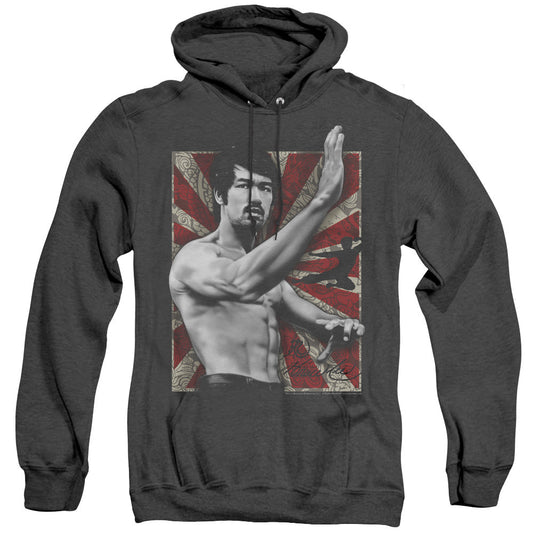 Bruce Lee Concentrate Heather Mens Hoodie Black Officially Licensed