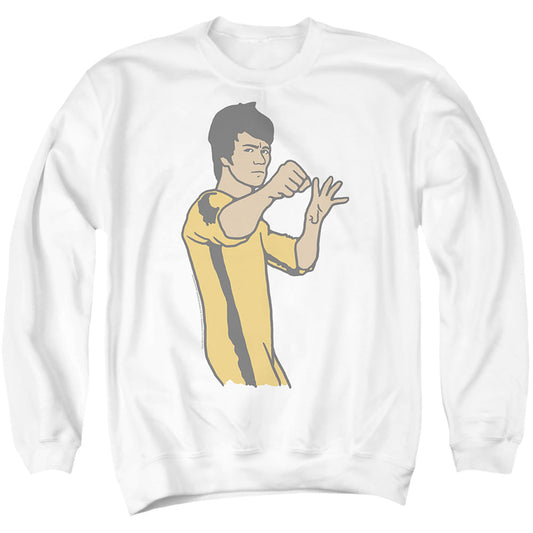 Bruce Lee The On Guard Mens Crewneck Sweatshirt White Officially Licensed