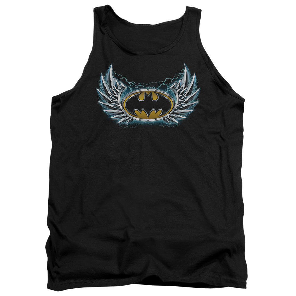 Batman Steel Wings Logo Mens Tank Top Shirt Black Officially Licensed