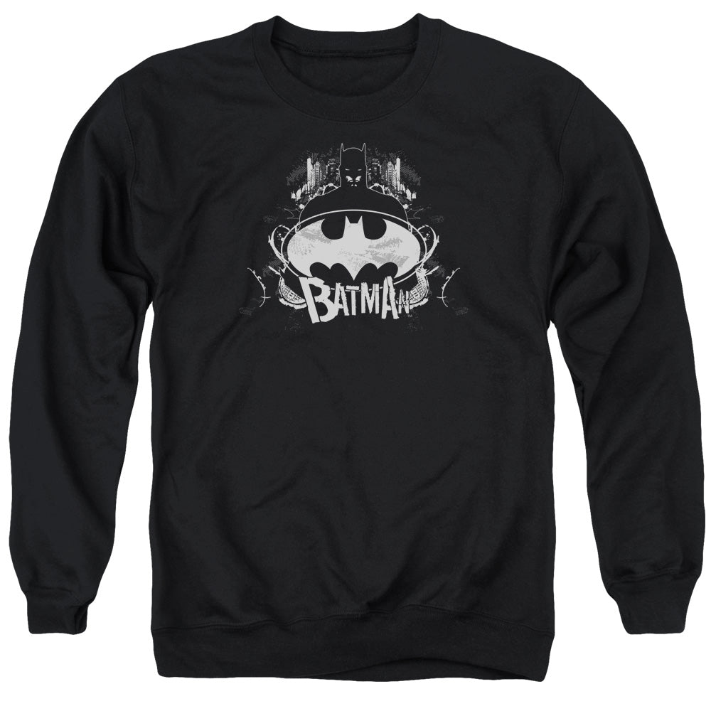 Batman Grim & Grity Mens Crewneck Sweatshirt Black Officially Licensed