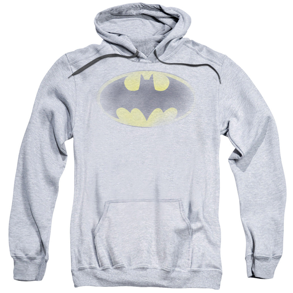 Batman Faded Logo Mens Hoodie Athletic Heather Officially Licensed