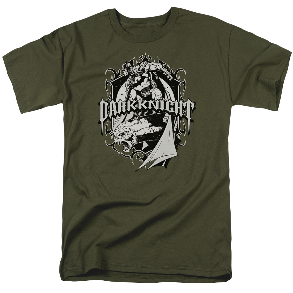 Batman Ready To Strike Mens T Shirt Military Green Officially Licensed