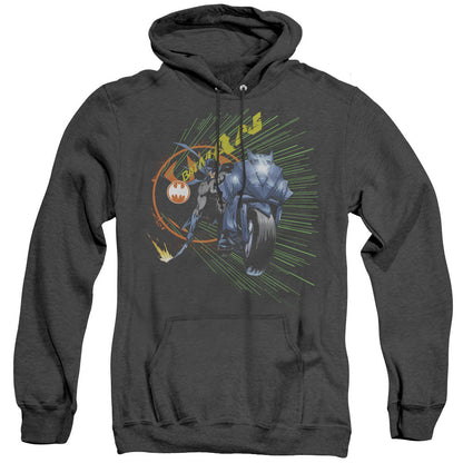Batman Batcycle Heather Mens Hoodie Black Officially Licensed