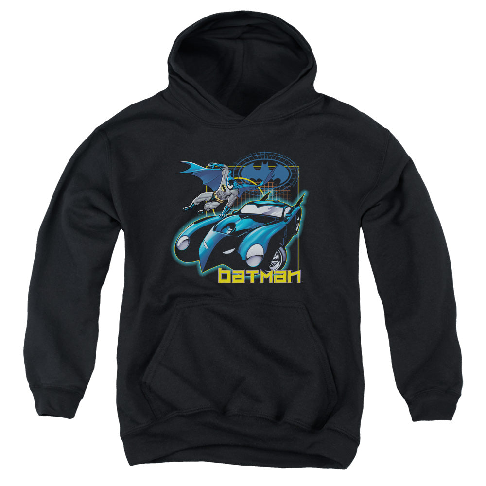 Batman Nice Wheels Kids Youth Hoodie Black Officially Licensed
