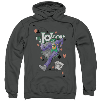 Batman Always A Joker Mens Hoodie Charcoal Officially Licensed