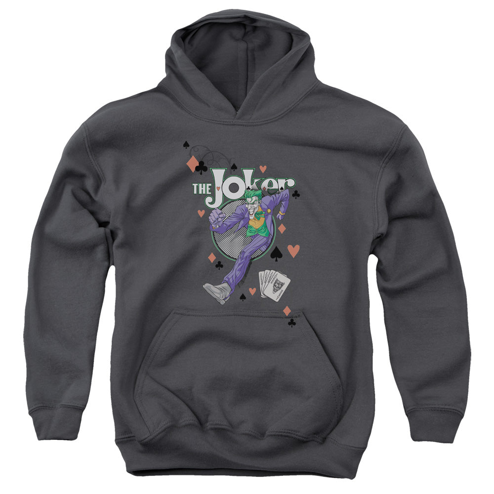 Batman Always A Joker Kids Youth Hoodie Charcoal Officially Licensed