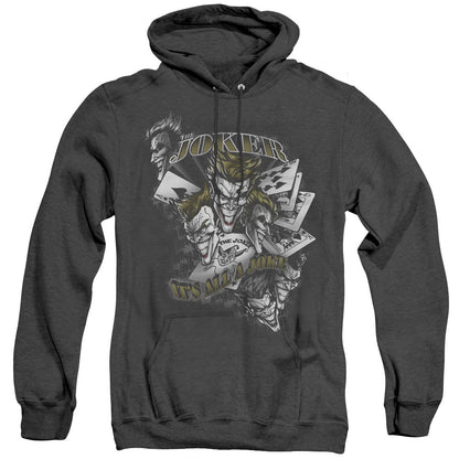 Batman Its All A Joke Heather Mens Hoodie Black Officially Licensed