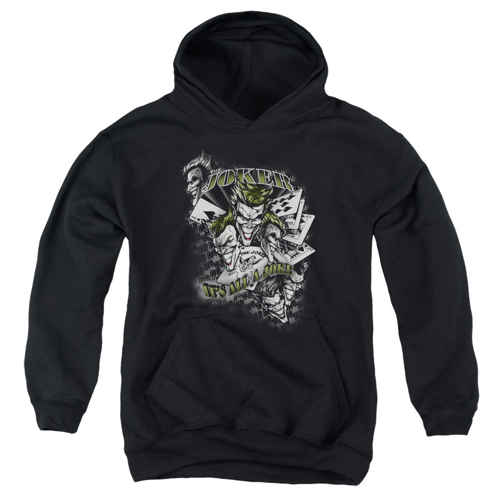 Batman Its All A Joke Kids Youth Hoodie Black Officially Licensed