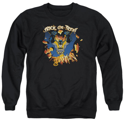 Batman Pumpkin Burst Mens Crewneck Sweatshirt Black