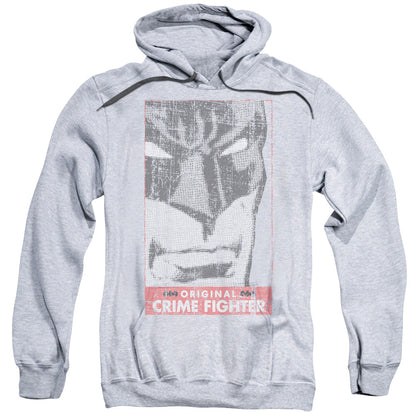Batman Orginal Crime Fighter Mens Hoodie Athletic Heather Officially Licensed