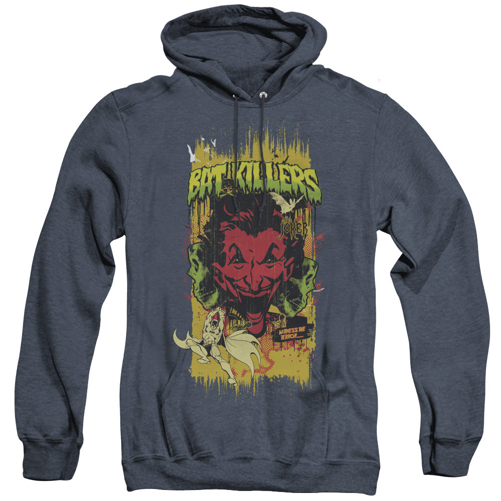 Batman Bat Killers 2 Heather Mens Hoodie Navy Blue Officially Licensed