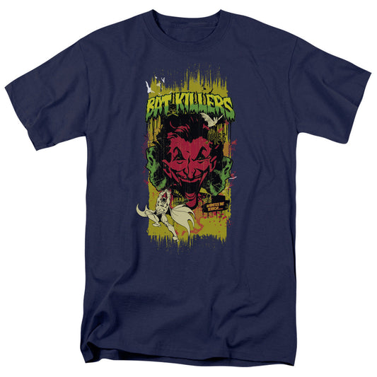 Batman Bat Killers 2 Mens T Shirt Navy Blue Officially Licensed
