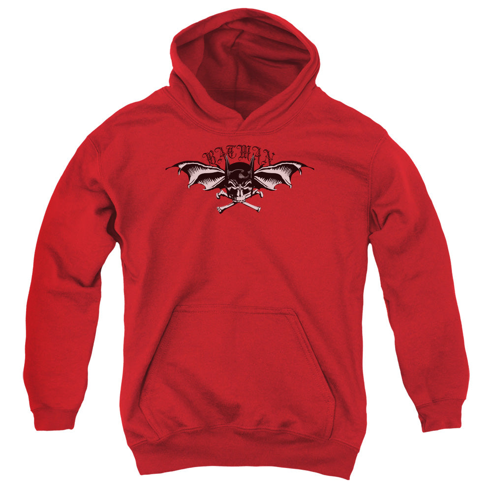 Batman Wings Of Wrath Kids Youth Hoodie Red Officially Licensed