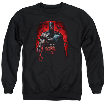 Batman Red Knight Mens Crewneck Sweatshirt Black