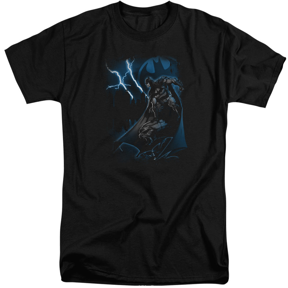 Batman Lightning Strikes Mens Tall T Shirt Black Officially Licensed