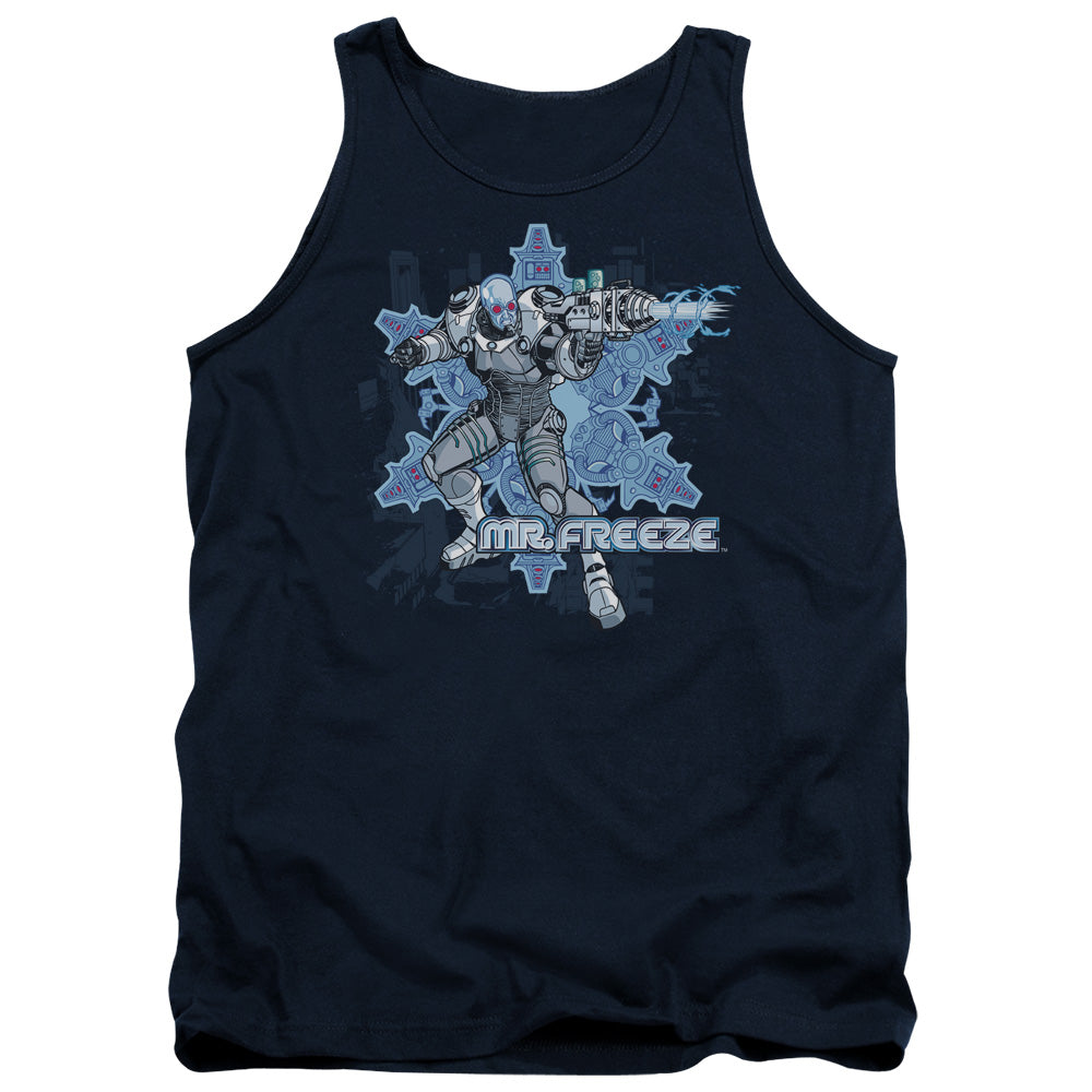 Batman Mr Freeze Mens Tank Top Shirt Navy Blue Officially Licensed