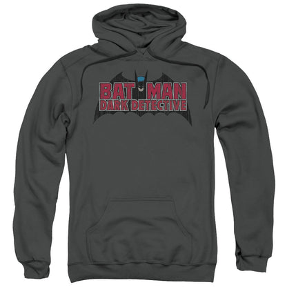 Batman Dark Detective Mens Hoodie Charcoal Officially Licensed