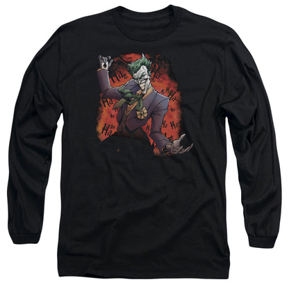 Batman Jokers Ave Mens Long Sleeve Shirt Black Officially Licensed