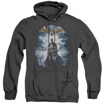 Batman Aa Game Cover Heather Mens Hoodie Black Officially Licensed