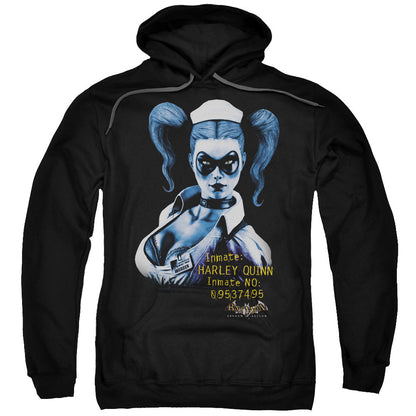 Batman Aa Arkham Harley Quinn Mens Hoodie Black Officially Licensed