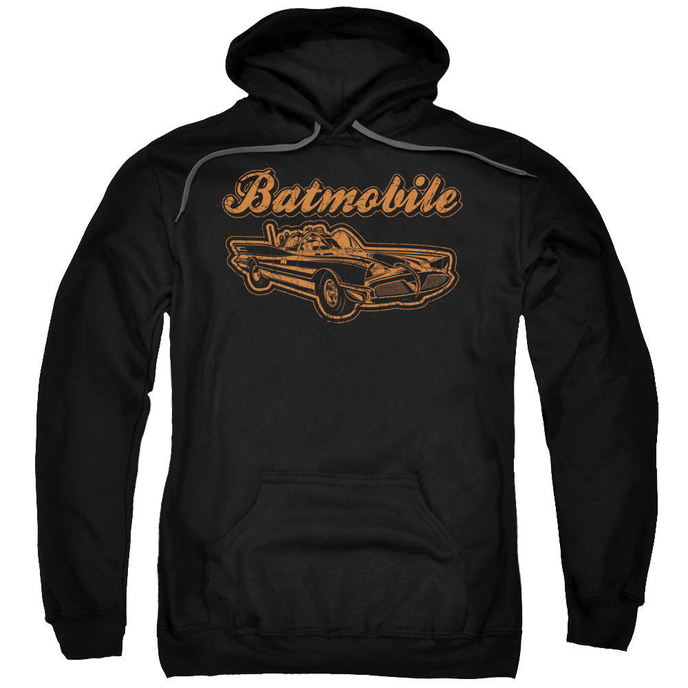 Batman Batmobile Mens Hoodie Black Officially Licensed