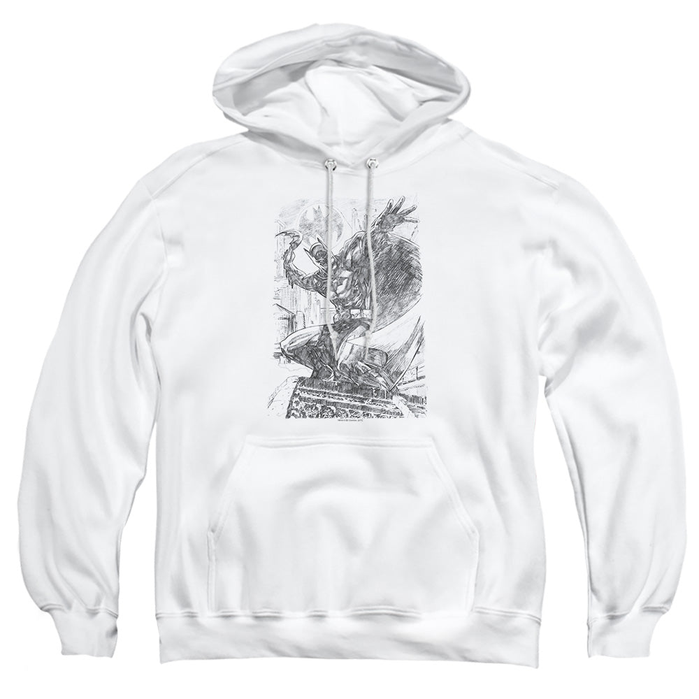 Batman Pencil Batarang Throw Mens Hoodie White Officially Licensed