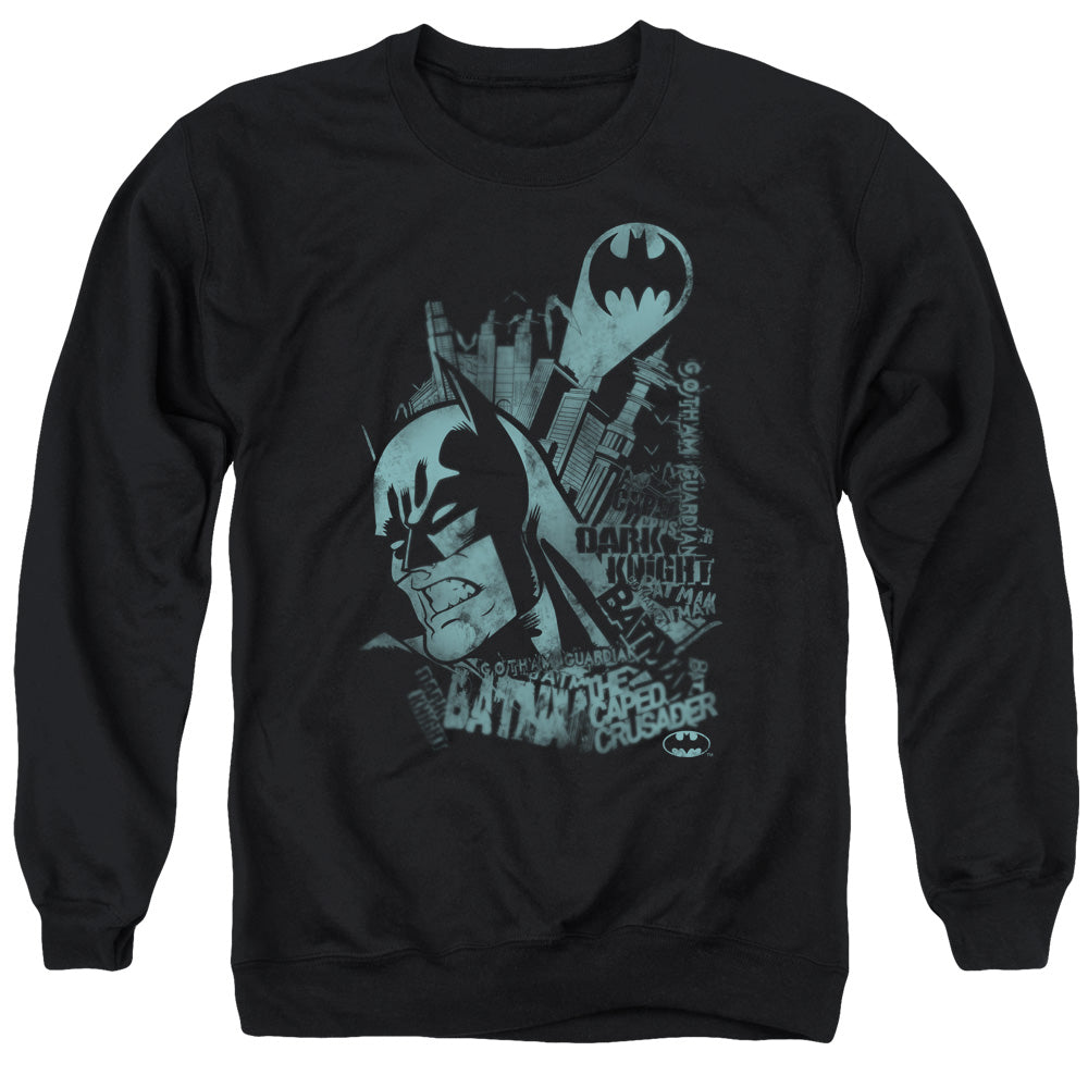 Batman Grited Teeth Mens Crewneck Sweatshirt Black Officially Licensed