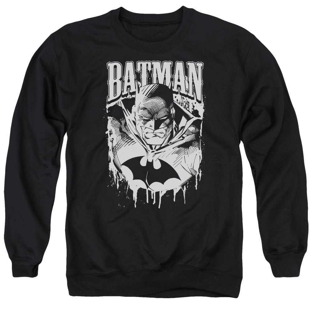 Batman Bat Metal Mens Crewneck Sweatshirt Black
