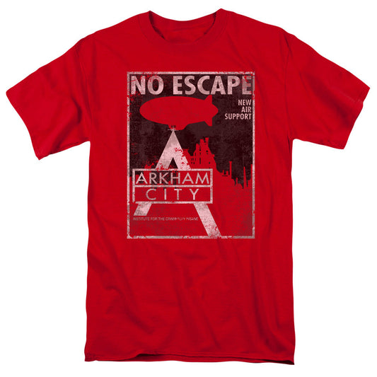 Batman Arkham City No Escape Mens T Shirt Red Officially Licensed