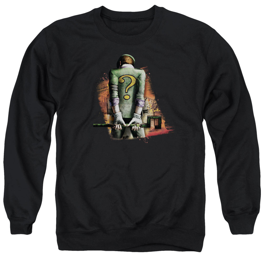Arkham City Riddler Convicted Mens Crewneck Sweatshirt Black
