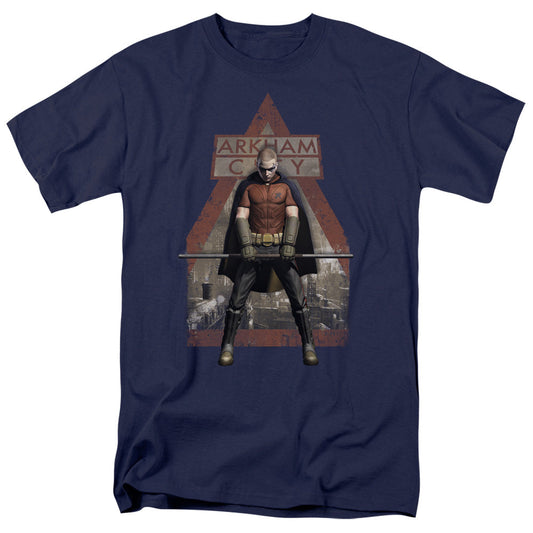 Batman Arkham City Arkham Robin Mens T Shirt Navy Blue Officially Licensed