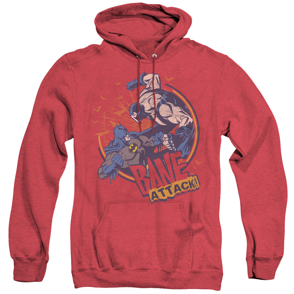 Batman Bane Atack! Heather Mens Hoodie Red Officially Licensed