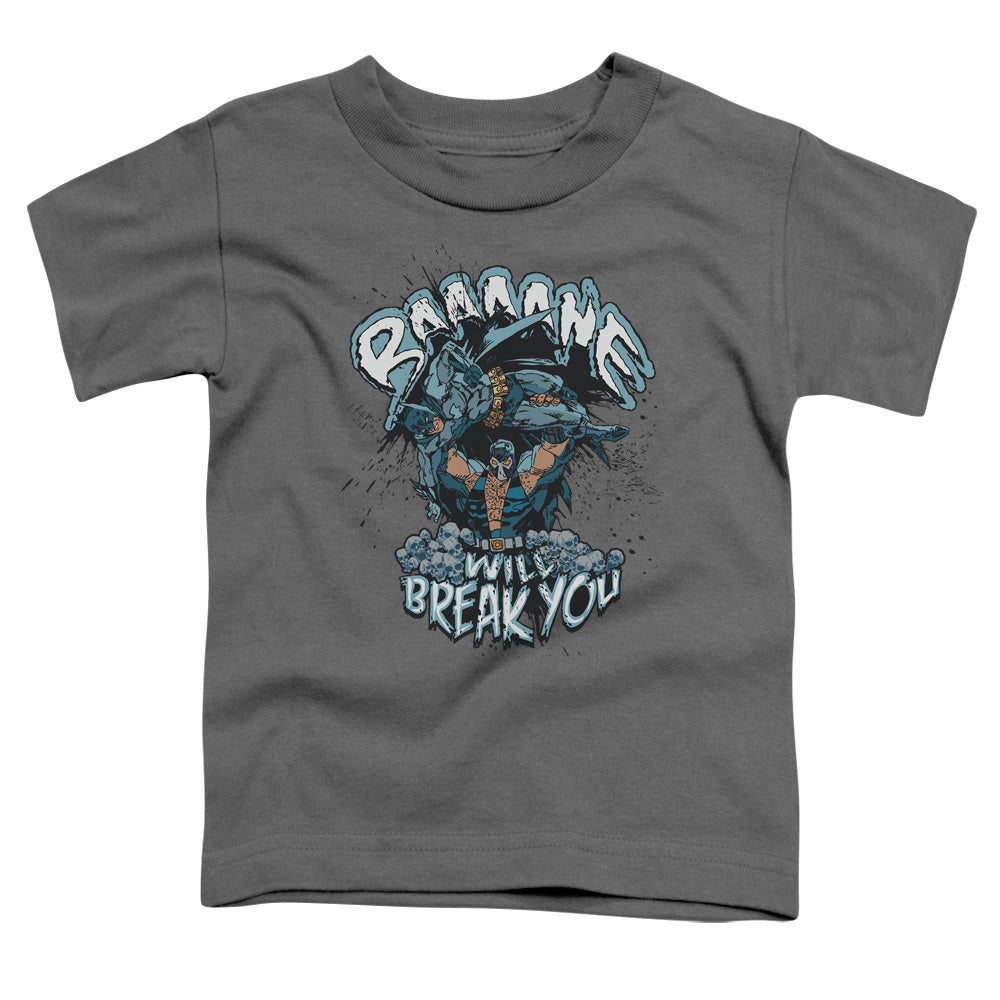 Batman Bane Will Break You Toddler Kids Youth T Shirt Charcoal Officially Licensed